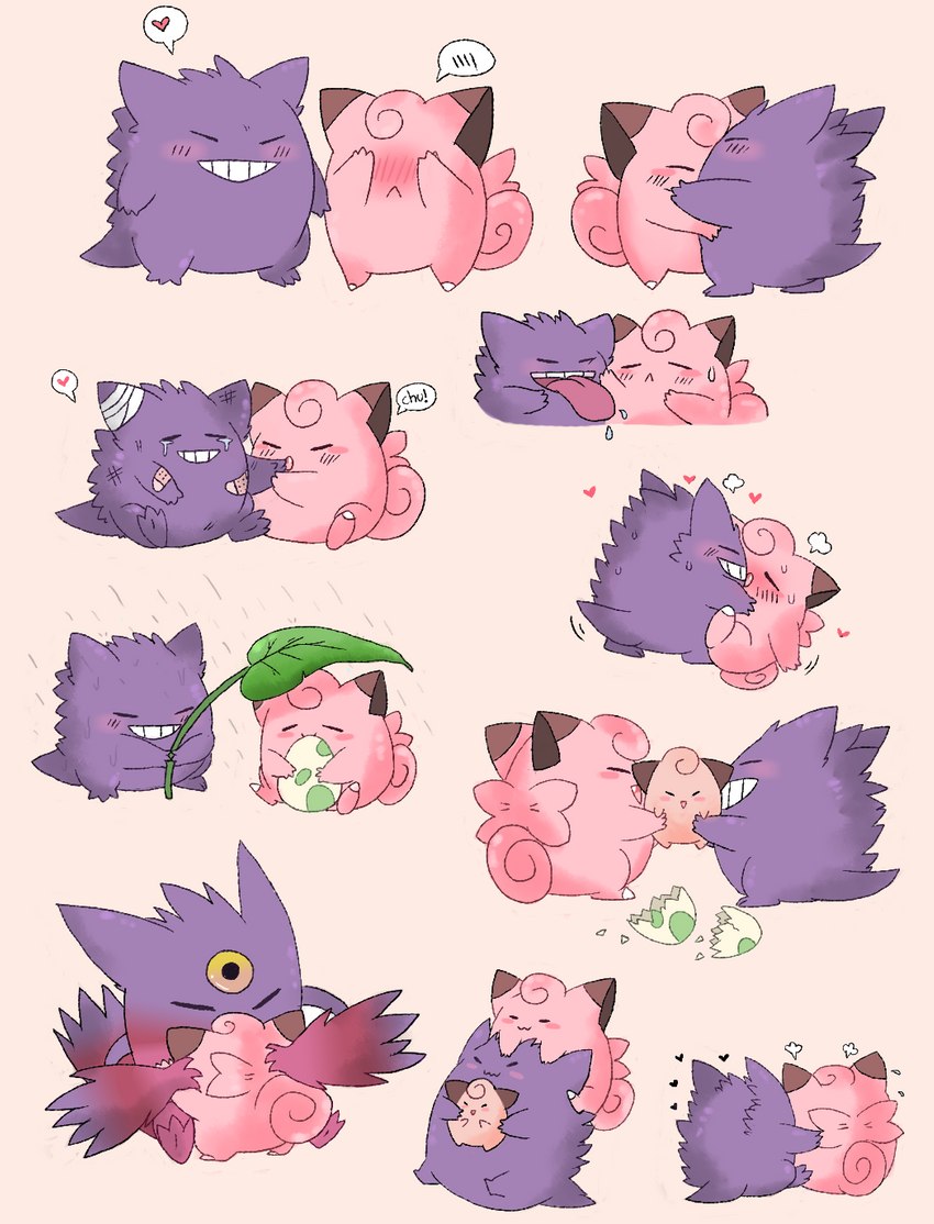 bandage blush duo egg female grin heart_symbol hug kissing_hand leaf male male/female romantic romantic_couple sex smile wings panicpuppy nintendo pokemon clefairy cleffa generation_1_pokemon generation_2_pokemon generation_6_pokemon gengar mega_evolution mega_gengar pokemon_(species) hi_res father_(lore) father_and_child_(lore) mother_(lore) mother_and_child_(lore) parent_(lore) parent_and_child_(lore)