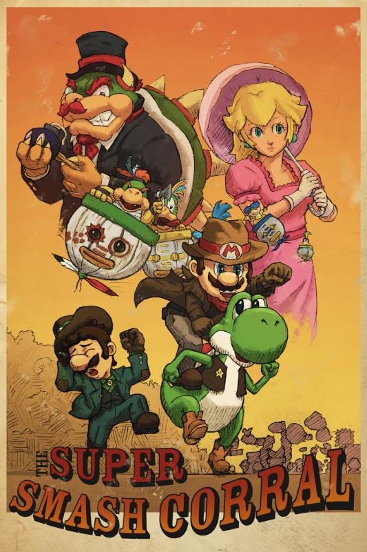 ludwig von koopa, princess peach, larry koopa, lemmy koopa, bowser jr., and etc (mario bros and etc) created by britandbran