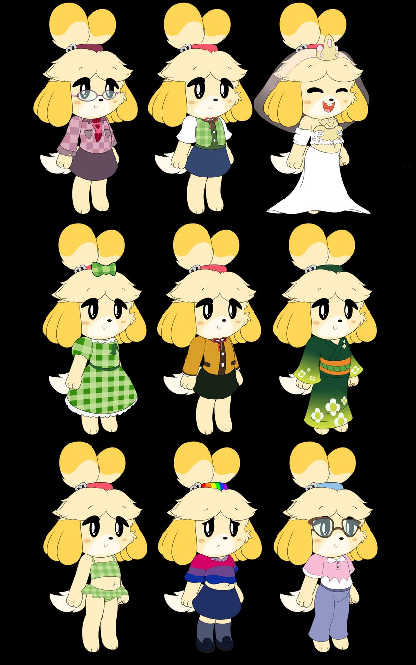 isabelle (animal crossing and etc) created by floofpuppy