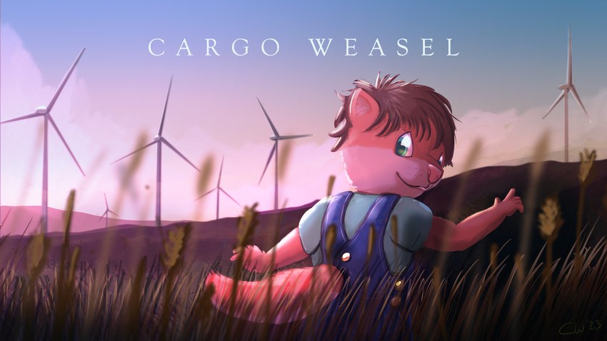 ageplay anthro frolicking grass infantilism looking_at_viewer looking_back looking_back_at_viewer male plant roleplay smile smiling_at_viewer sunset wind wind_turbine young young_anthro young_male cargoweasel cargoweasel_(character) 16:9 hi_res widescreen