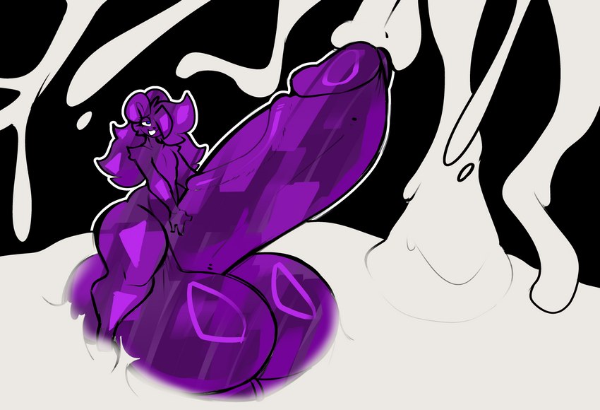 amethyst_(gem) anthro balls big_balls big_penis blue_eyes bodily_fluids cum cum_everywhere ejaculation excessive_cum excessive_genital_fluids gem genital_fluids genitals hair huge_balls huge_penis hyper hyper_balls hyper_cum hyper_genitalia hyper_penis long_hair male messy one_eye_obstructed penis saggy_balls smile solo teeth thick_thighs vein veiny_penis zantanerz zan_(zantanerz) bear mammal polar_bear ursine absurd_res digital_media_(artwork) hi_res