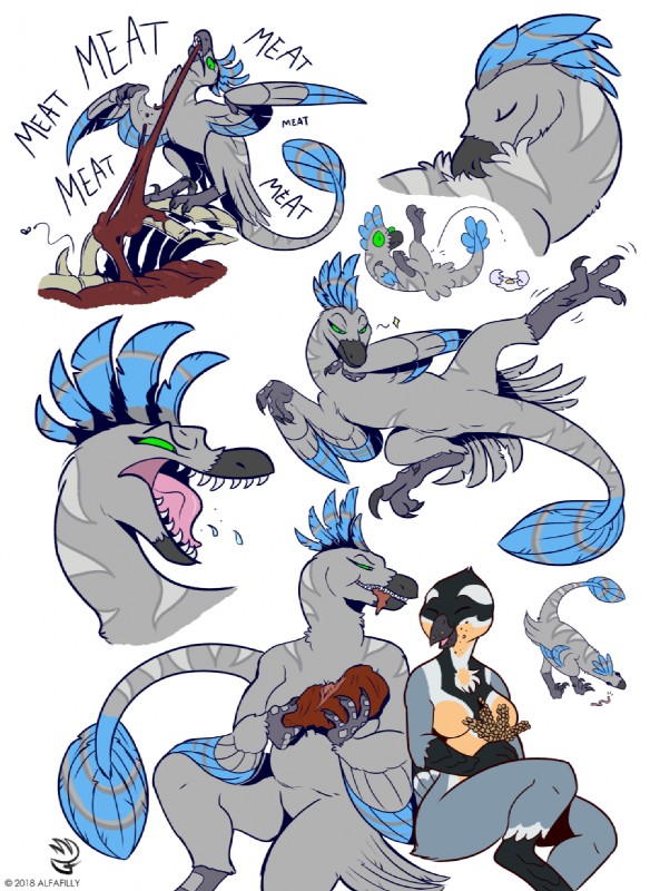 ambiguous_gender anthro anus bedroom_eyes bone duo eating egg female feral gore hard_vore looking_at_another narrowed_eyes oviposition repeated_text screaming seductive simple_background solo vore wheat white_background x_anus alfafilly nerhri_(byzil) zahra_(byzil) dinosaur dromaeosaurid feathered_raptor prehistoric_species reptile scalie theropod worm hi_res multiple_images