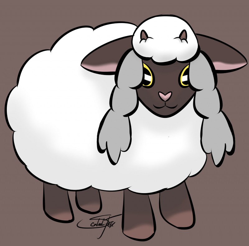 braided_hair daww feral fluffy hair solo scaledfox nintendo pokemon bovid caprine generation_8_pokemon mammal pokemon_(species) wooloo 2019 absurd_res hi_res