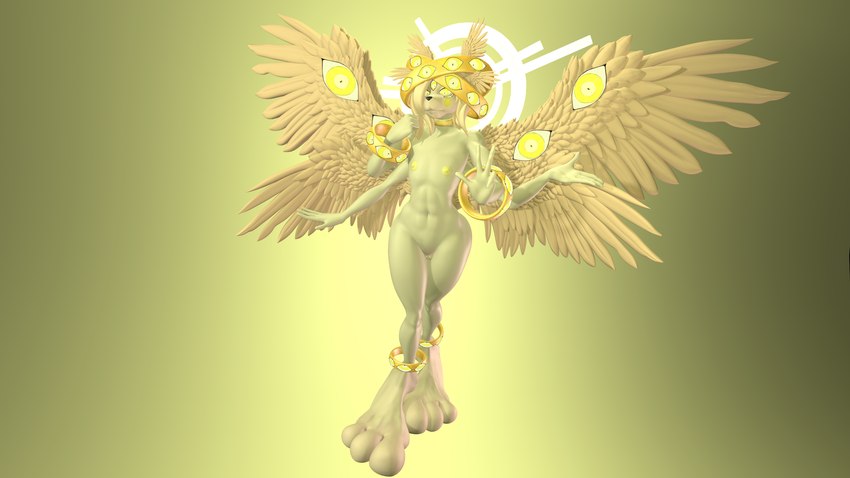 3_toes 4_arms 4_eyes 4_fingers 4_wings anthro areola big_feet choker eyes_on_wings feathered_wings feathers feet female fingers flat_chested forehead_eye genitals gold_(metal) gold_choker gold_jewelry gold_necklace huge_feet jewelry looking_at_viewer multi_arm multi_eye multi_limb multi_wing necklace nipples nude pussy solo toes unusual_anatomy unusual_eye_placement unusual_wings wings wings_on_head jade4ink casey_(caseytheii) angel biblically_accurate_angel ophan 16:9 3d_(artwork) digital_media_(artwork) hi_res source_filmmaker_(artwork) widescreen