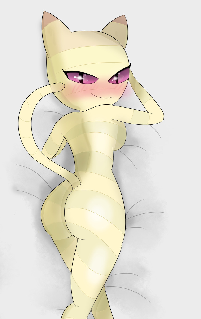 anthro blush butt dakimakura female lying on_front presenting presenting_hindquarters solo anonymous_artist unknown_artist adventure_time cartoon_network me-mow absurd_res dakimakura_design hi_res