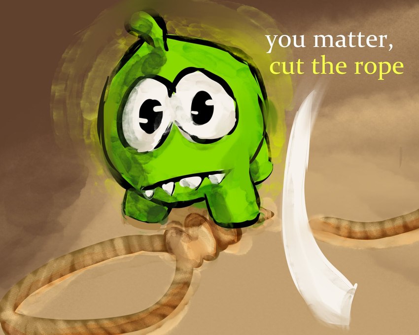 om nom (cut the rope) created by ukksai