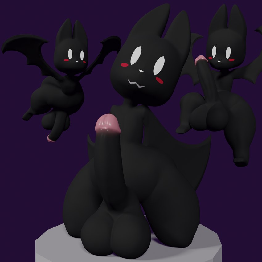 anthro balls bat_wings cute_fangs fangs flying genitals group male membrane_(anatomy) membranous_wings penis teeth thick_thighs trio wings fanfurry blender_eevee cave_story bat bat_(cave_story) humanoid mammal 1:1 3d_(artwork) blender_(artwork) digital_media_(artwork) hi_res