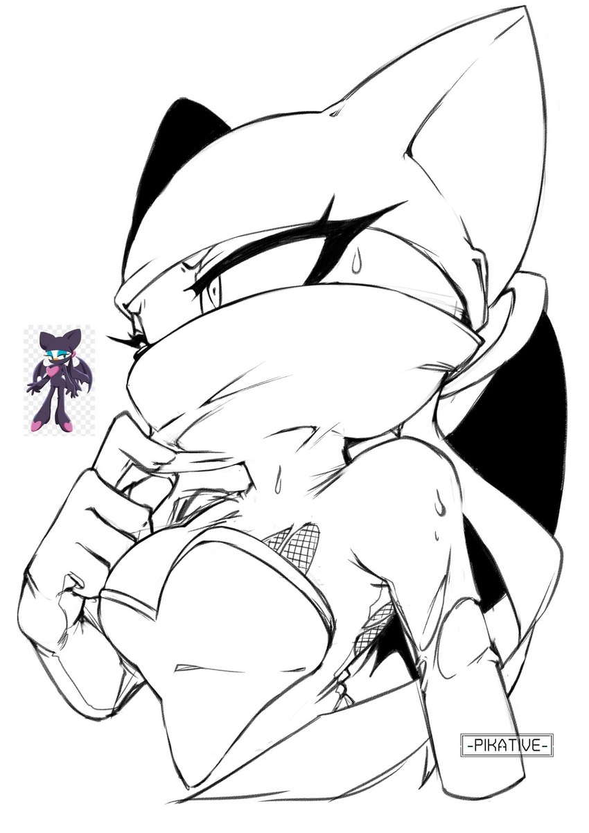 anthro breasts clothing eyelashes female ninja solo torn_clothing warrior wings pikative sega sonic_adventure sonic_the_hedgehog_(series) rouge_the_bat bat mammal hi_res