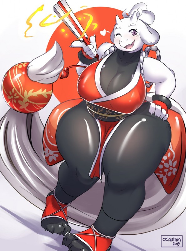 mai shiranui and toriel (undertale (series) and etc) created by ocaritna