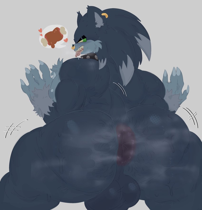 anthro anus balls big_anus bodily_fluids body_hair butt butt_hair drooling facial_piercing genitals looking_at_viewer looking_back male musk musk_clouds musky_butt nose_piercing nose_ring piercing ring_piercing saliva solo sweat sweaty_butt tongue tongue_out zombiebitez sega sonic_the_hedgehog_(series) sonic_unleashed sonic_the_werehog eulipotyphlan mammal werecreature wereeulipotyphlan werehog hi_res