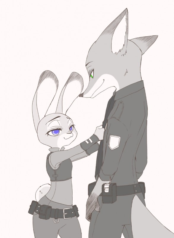 judy hopps and nick wilde (zootopia and etc) created by puki