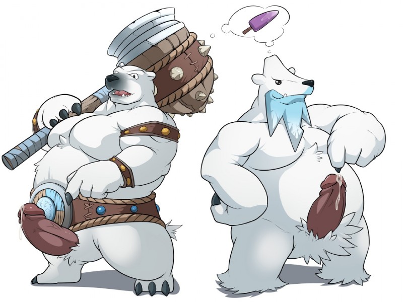 anthro duo erection genitals male male/male penis maldu donkey_kong_(series) donkey_kong_country_tropical_freeze nintendo pokemon bashmaster_the_unbreakable snowmads bear beartic generation_5_pokemon mammal pokemon_(species) polar_bear ursine 4:3