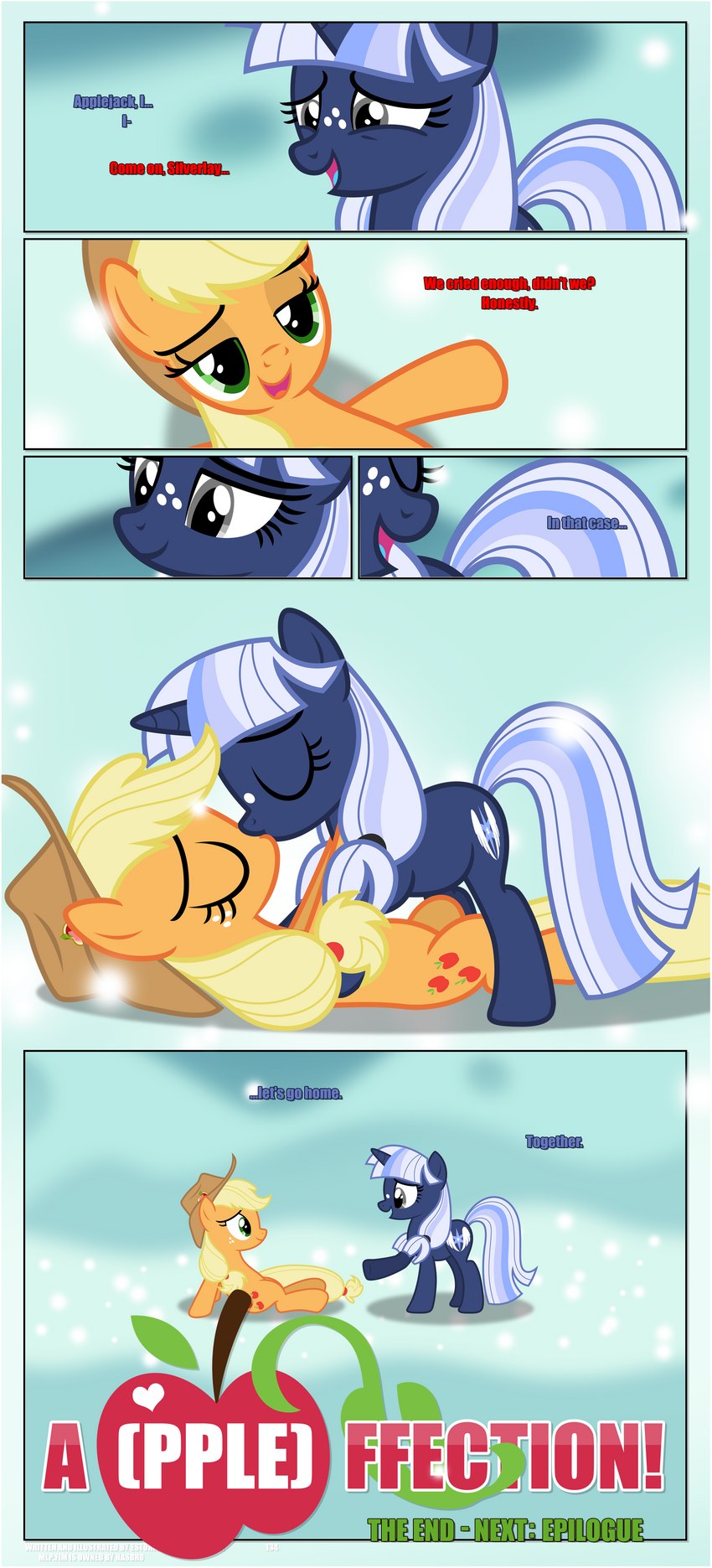 applejack and silverlay (friendship is magic and etc) created by estories