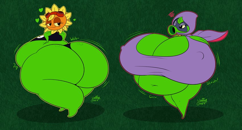 green shadow and solar flare (plants vs. zombies heroes and etc) created by hatty ya ku