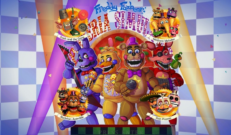 group machine text fiszi five_nights_at_freddy's freddy_fazbear's_pizzeria_simulator scott_cawthon scottgames bucket_bob_(fnaf) el_chip_(fnaf) funtime_chica_(fnaf) happy_frog_(fnaf) lefty_(fnaf) mr._can-do_(fnaf) mr._hippo_(fnaf) mr._hugs_(fnaf) music_man_(fnaf) nedd_bear_(fnaf) number_1_crate_(fnaf) orville_elephant_(fnaf) pan_stan_(fnaf) pigpatch_(fnaf) rockstar_bonnie_(fnaf) rockstar_chica_(fnaf) rockstar_foxy_(fnaf) rockstar_freddy_(fnaf) animatronic robot english_text official_art