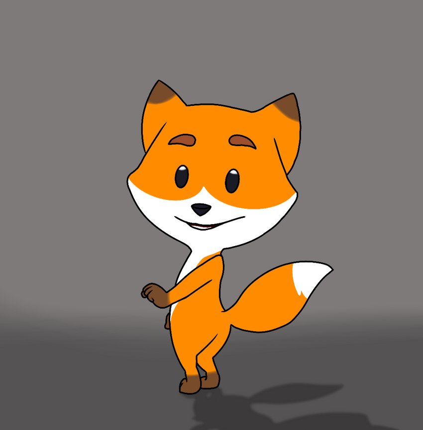 ambiguous_gender anthro butt fur kpart orange_body orange_fur solo ukraine young young_ambiguous young_anthro foxtrot_(copyright) foxtrot canid canine fox mammal foxy_(disambiguation)