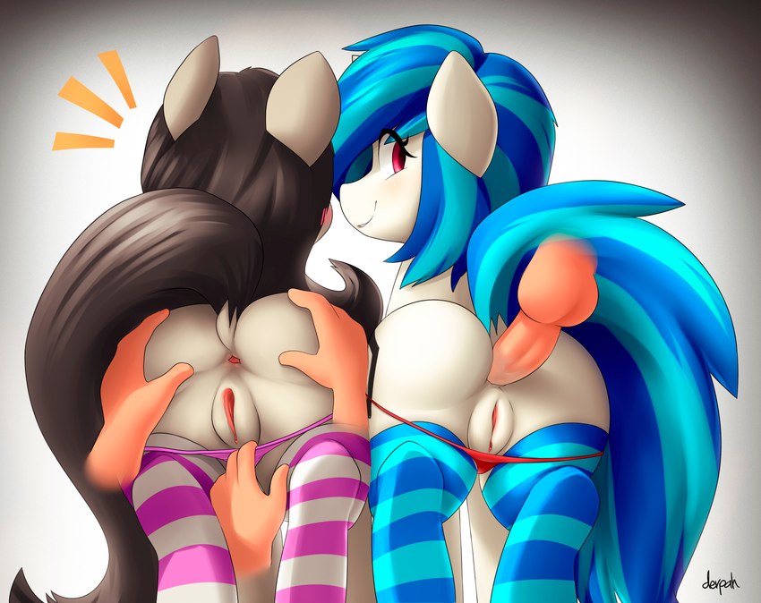 octavia and vinyl scratch (friendship is magic and etc) created by marblesoda