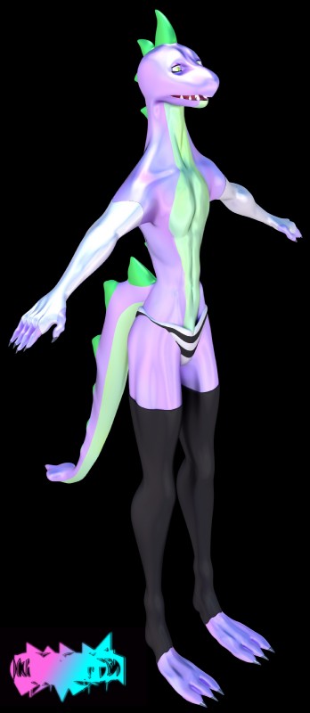 anthro femboy male solo tail luki13lol friendship_is_magic hasbro my_little_pony mythology spike_(mlp) dragon mythological_creature mythological_scalie scalie 3d_(artwork) absurd_res digital_media_(artwork) hi_res