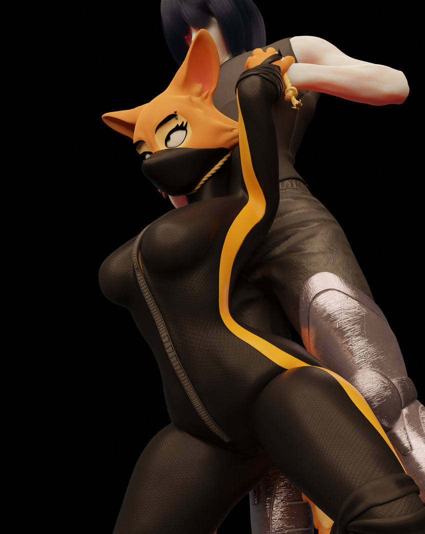 anthro asphyxiation bodysuit bottomwear breasts clothed clothing duo dying eyebrow_piercing facial_piercing female female_anthro fur holding_object holding_rope human_on_anthro interspecies killing male male/female male_human mask orange_body orange_fur pants piercing rope shirt simple_background skinsuit snuff standing strangling tank_top tight_clothing topwear zipper megotraun dreamworks the_bad_guys diane_foxington canid canine fox human mammal 3d_(artwork) digital_media_(artwork) hi_res