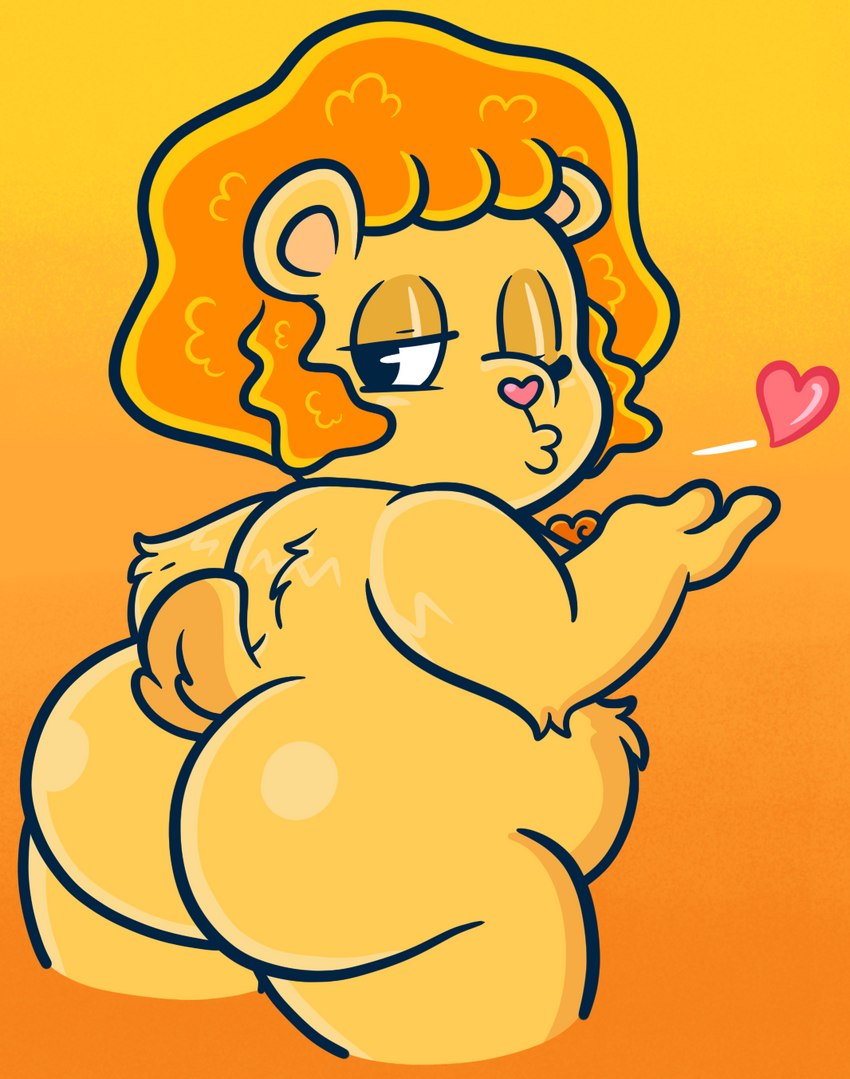 afro anthro belly big_butt blowing_kiss butt heart_symbol male nude one_eye_closed overweight overweight_male solo wink sinribbons happy_tree_friends disco_bear_(htf) hi_res