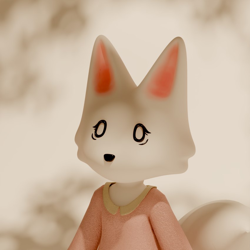 anthro clothed clothed_anthro clothed_female clothing dress female female_anthro mouthless shadow shocked solo tail white_body young t_plan blender_cycles songbai canid canine canis mammal wolf 1:1 3d_(artwork) digital_media_(artwork)