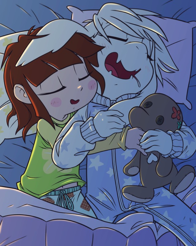 asriel dreemurr, chara, and everyman (undertale (series) and etc) created by goatanimedatingsim