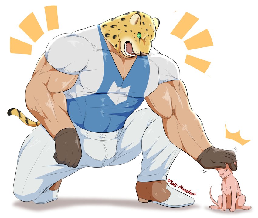 animal_mask big_muscles bulge clothed clothing for_a_head headpat luchador male mask muscular muscular_male open_mouth pecs solo vein veiny_muscles wrestler mels_monster_(artist) tekken king_(tekken) animal_head animal_humanoid felid felid_humanoid humanoid jaguar jaguar_humanoid mammal mammal_humanoid pantherine pantherine_humanoid absurd_res hi_res