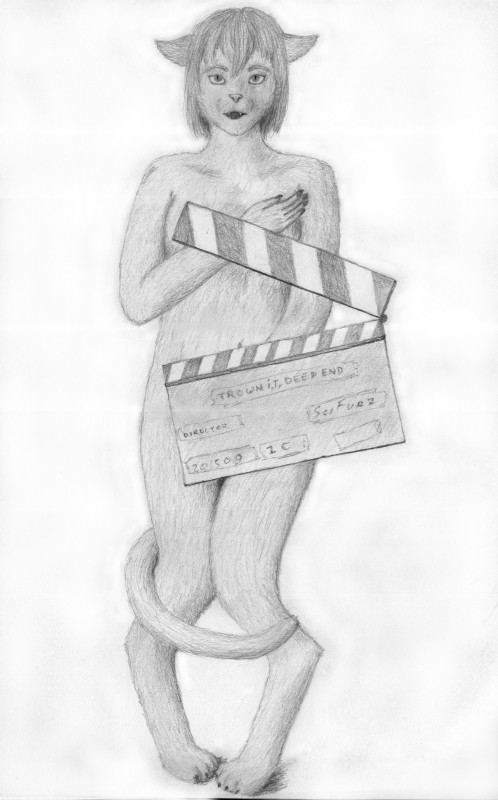 breasts clapperboard convenient_censorship ears_down female fur hair hand_on_breast legs_together looking_at_viewer nude open_mouth pivoted_ears simple_background solo standing teeth white_background scifurz felid humanoid mammal 2015 absurd_res censored full-length_portrait graphite_(artwork) hi_res monochrome portrait traditional_media_(artwork)