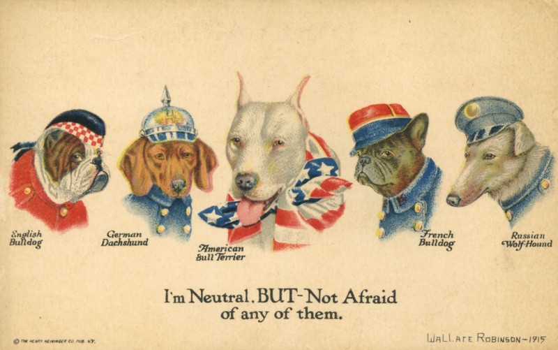 abstract_background ambiguous_gender armor card_template clothed clothing flag french fur german german_empire headgear helmet kepi looking_at_viewer postcard russian simple_background solo text tongue tongue_out uniform united_states_of_america white_body white_fur world_war_1 wallace_robinson bull_terrier bulldog canid canine canis dachshund domestic_dog hunting_dog mammal mastiff molosser terrier wolfhound 1915 20th_century ancient_art english_text hi_res