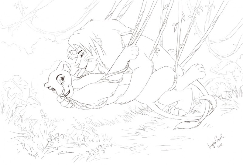 nala and simba (the lion king and etc) created by reallynxgirl