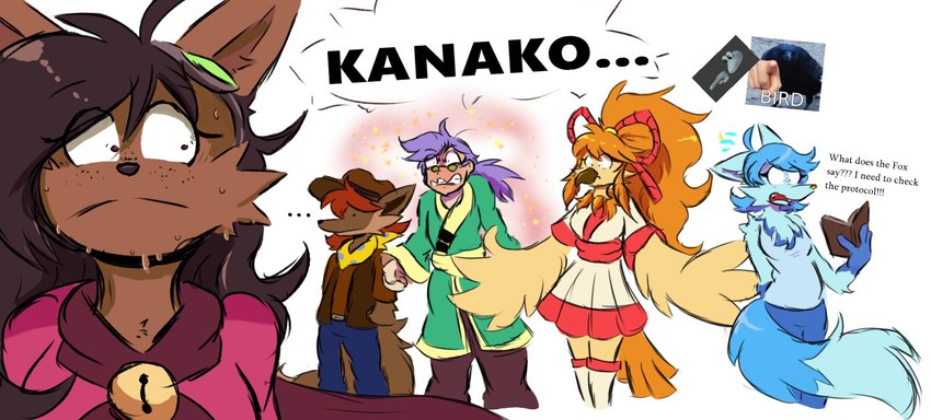 ceroba ketsukane, chujin ketsukane, clover, kanako ketsukane, and martlet (what does the fox say and etc) created by dapuffster