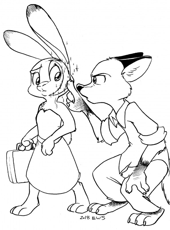 judy hopps and nick wilde (zootopia and etc) created by eric schwartz