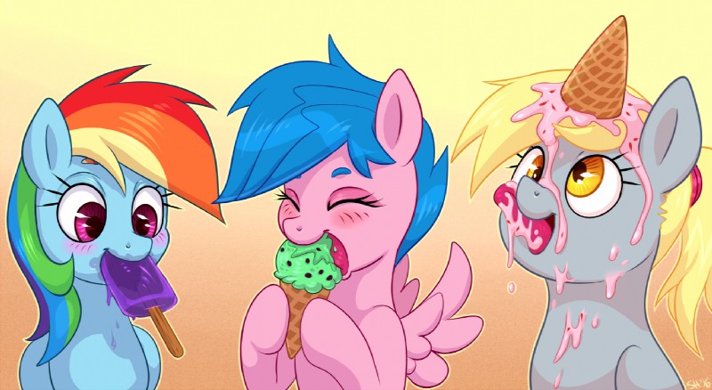 derpy hooves, firefly, and rainbow dash (friendship is magic and etc) created by sorc