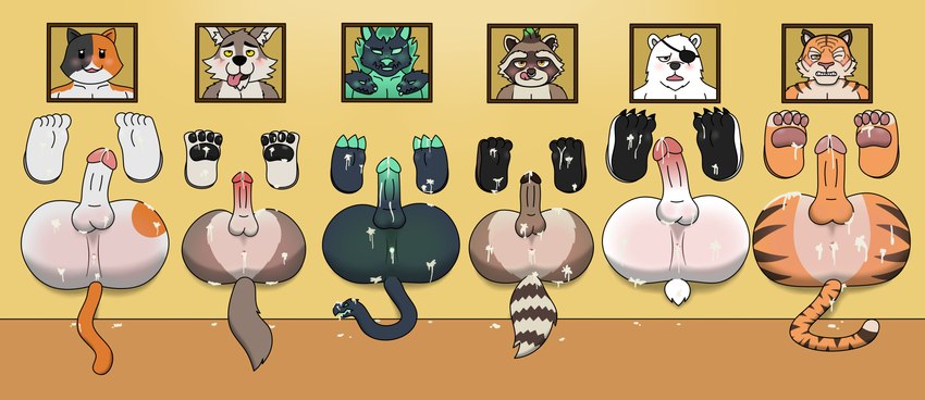 3_heads 3_toes 4_toes 5_toes anthro anus black_pawpads blush bodily_fluids body_blush brown_body brown_fur butt butt_blush choice claws cum cum_in_ass cum_inside cum_on_butt cum_on_feet cum_on_tail erection eye_patch eyewear feet fur genital_fluids genitals grey_body grey_fur group humanoid_genitalia humanoid_penis male male/male markings multi_head nude orange_body orange_fur orgasm orgasm_face pawpads penis penis_size_difference photo pink_pawpads presenting presenting_anus ring_(marking) ringed_tail simple_background striped_body striped_markings striped_tail stripes tail tail_markings take_your_pick through_wall toe_claws toes white_body white_fur reggie_rakun epic_games european_mythology fortnite greek_mythology mythology cerberus_(fortnite) meowscles oscar_(fortnite) polar_patroller rufus_(fortnite) wendell_(fortnite) bear canid canid_demon canine canis cerberus demon domestic_cat felid feline felis hellhound mammal mythological_canine mythological_creature pantherine polar_bear procyonid raccoon tiger ursine wolf 2024 absurd_res hi_res