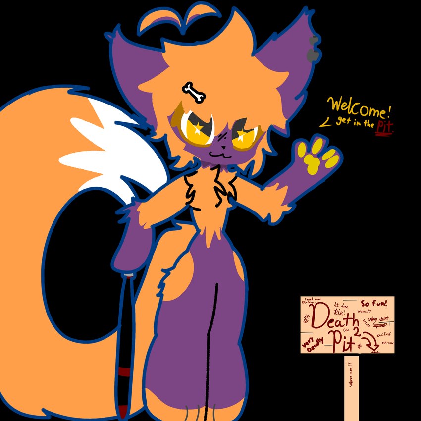 accessory anthro bone cane chest_tuft dialogue ear_piercing fox_tail fur grey_eyes hair hair_accessory happy long_hair looking_at_viewer male orange_body orange_fur orange_hair orange_tail orange_toes pawpads piercing purple_body purple_ears purple_fur purple_legs sign simple_background smile smiling_at_viewer solo speech_bubble star_eyes tail text thick_thighs tuft wide_hipped_male yellow_eyes yellow_pawpads foxxiee hideko_yosuke canid canine fox mammal 1:1 2024 absurd_res alpha_channel colored digital_drawing_(artwork) digital_media_(artwork) english_text hi_res traditional_media_(artwork)