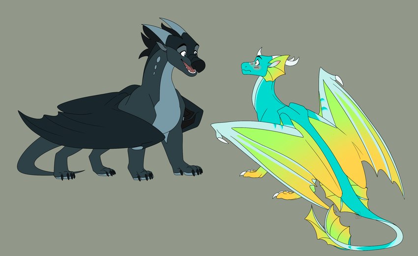 ambiguous_gender blush duo feet feral flustered male talons toes wings ukariarti mythology wings_of_fire deathbringer_(wof) palmtree_(rodamoon) dragon mythological_creature mythological_scalie nightwing_(wof) rainwing_(wof) scalie skywing_(wof) colorful_theme hi_res