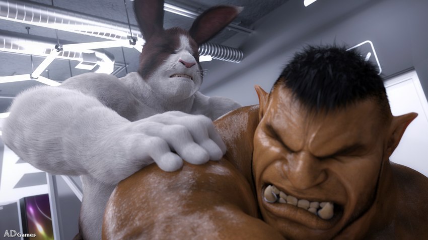 anal anal_penetration anthro duo fangs fur humanoid_pointy_ears male male/male nipples penetration pointy_ears teeth ad-games bugrol_(ad-games) dirk_(ad-games) humanoid lagomorph leporid mammal orc rabbit 16:9 3d_(artwork) digital_media_(artwork) hi_res widescreen