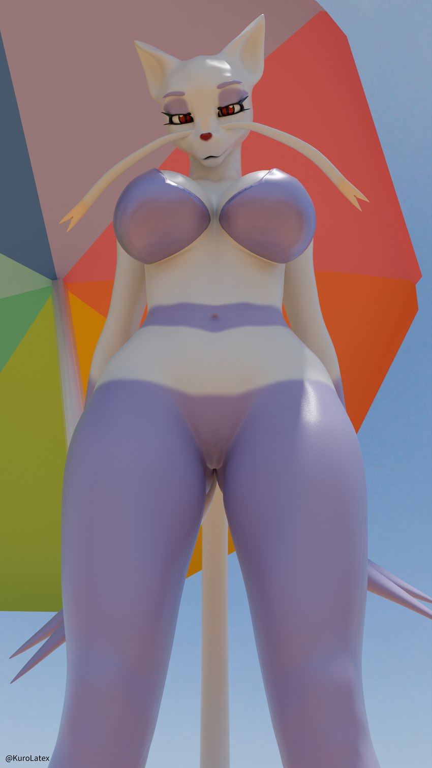 anthro beach bedroom_eyes breasts butt butt_from_the_front female looking_at_viewer looking_down looking_down_at_viewer low-angle_view narrowed_eyes seductive solo kurolatex nintendo pokemon generation_5_pokemon mienshao pokemon_(species) 3d_(artwork) 4k 9:16 absurd_res digital_media_(artwork) hi_res