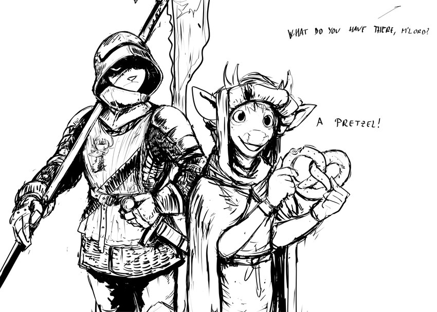 cat knight and deer prince created by hladilnik