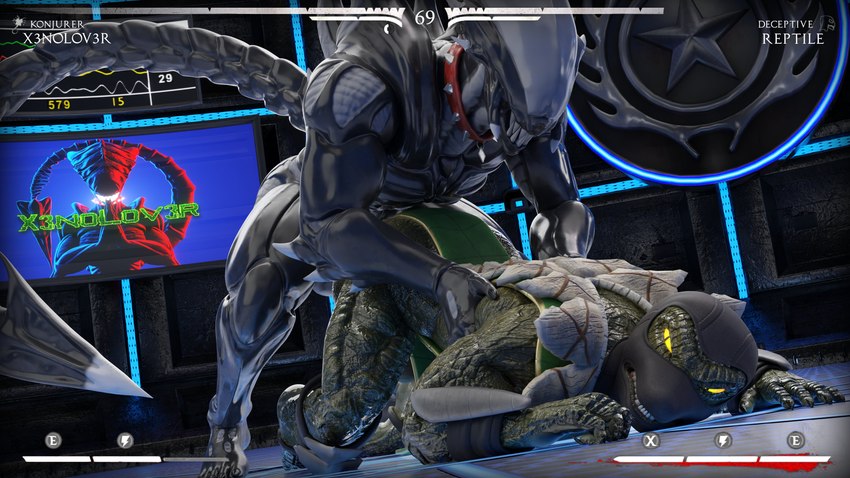 anal anthro black_body duo gameplay_mechanics green_body green_scales gui health_bar male male/male male_penetrated male_penetrating male_penetrating_male penetration scales sex thekidxeno alien_(franchise) mortal_kombat reptile_(mortal_kombat) alien reptile scalie xenomorph 16:9 3d_(artwork) 4k absurd_res crossover digital_media_(artwork) hi_res widescreen