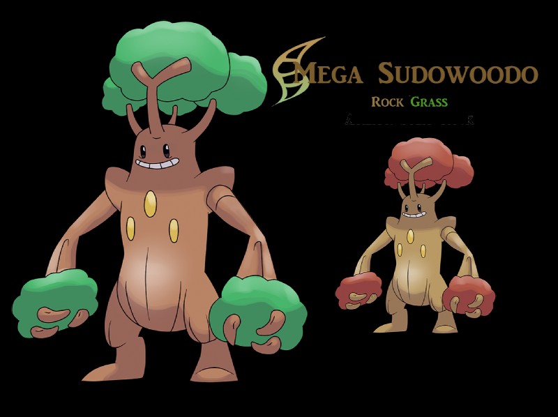 ambiguous_gender black_eyes feral simple_background smile solo text transparent_background alphaxxi fakemon nintendo pokemon generation_2_pokemon mega_evolution pokemon_(species) sudowoodo alpha_channel english_text