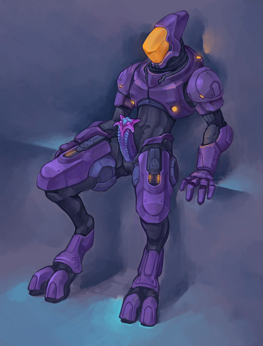 armor erection genitals headgear helmet male penis presenting presenting_penis purple_penis sitting solo unusual_anatomy unusual_genitalia unusual_penis armpitcore420 halo_(series) microsoft xbox_game_studios alien sangheili hi_res