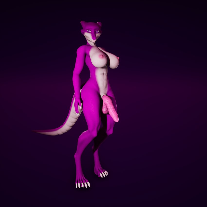 5_toes anthro balls breasts claws feet genitals gynomorph intersex nipples non-mammal_balls non-mammal_breasts non-mammal_nipples penis pink_balls pink_nipples pink_penis purple_body purple_eyes solo tail toes white_claws vanimate mythology vanimateapp dragon mythological_creature mythological_scalie scalie game_(disambiguation) 1:1 3d_(artwork) digital_media_(artwork) hi_res herm_(lore)