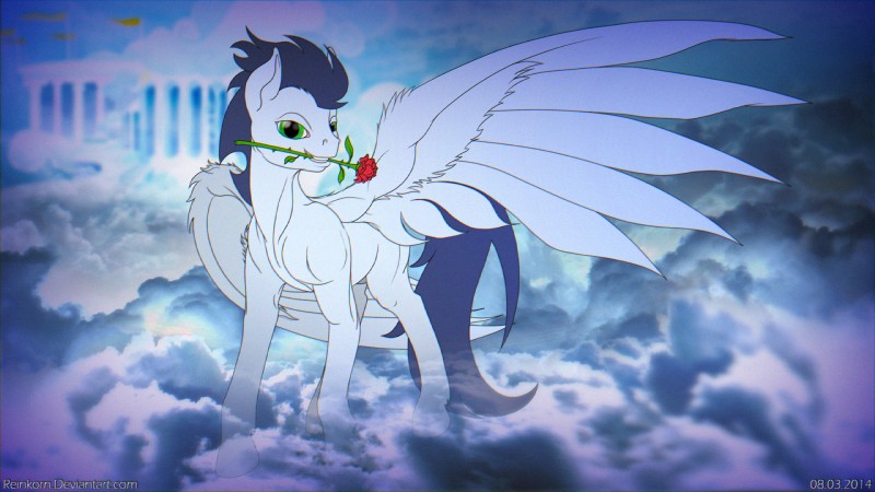 blue_body blue_feathers blue_hair cloud feathered_wings feathers feral fur green_eyes hair hooves horse_tail looking_at_viewer male mane outside smile solo teeth translucent wings reinkorn friendship_is_magic hasbro my_little_pony mythology soarin_(mlp) wonderbolts_(mlp) equid equine mammal mythological_creature mythological_equine pegasus 16:9 2014 hi_res widescreen