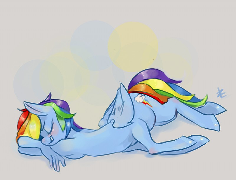 alternate_species blue_body blue_feathers blue_fur breasts cutie_mark eyes_closed feathered_wings feathers female fur hair multicolored_hair multicolored_tail rainbow_hair rainbow_tail side_boob sleeping solo tail taurification taurified wings lizombie friendship_is_magic hasbro my_little_pony mythology rainbow_dash_(mlp) equid equid_taur equine equine_taur horse horse_taur mammal mammal_taur mythological_creature mythological_equine pegasus pony_taur taur 2013