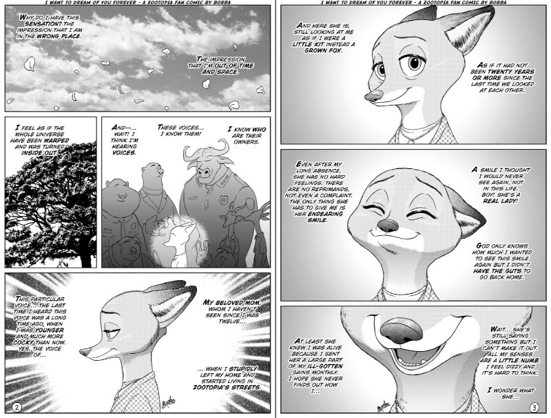 anthro clothed clothing cloud dipstick_ears ear_markings female first_person_view fur gangster group horn inner_ear_fluff jewelry male mob_boss multicolored_ears narration necklace petals plant police police_uniform smile text thoughts tree tuft uniform borba disney zootopia benjamin_clawhauser bonnie_hopps bucky_oryx-antlerson chief_bogo finnick_(zootopia) flash_slothmore koslov_(zootopia) mr._big_(zootopia) mrs._wilde pronk_oryx-antlerson stu_hopps antelope arctic_shrew bear bovid bovine canid canine cape_buffalo cheetah eulipotyphlan felid feline fennec_fox fox gemsbok grazing_antelope kudu lagomorph leporid mammal oryx pilosan polar_bear rabbit red_fox shrew sloth spiral-horned_antelope three-toed_sloth true_fox ursine xenarthran 2017 comic english_text screentone