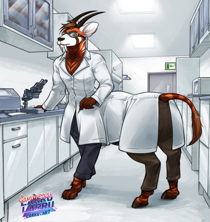 brisketwear clothed_male clothed_taur clothing coat fully_clothed_male fully_clothed_taur furgonomics hindwear lab_coat male rug_(clothing) topwear larru-larru ailus_tochar equid equine mammal taur zebra 2022 absurd_res hi_res