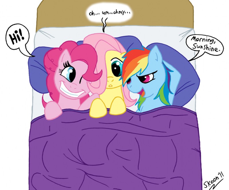 fluttershy, pinkie pie, and rainbow dash (friendship is magic and etc) created by skoon