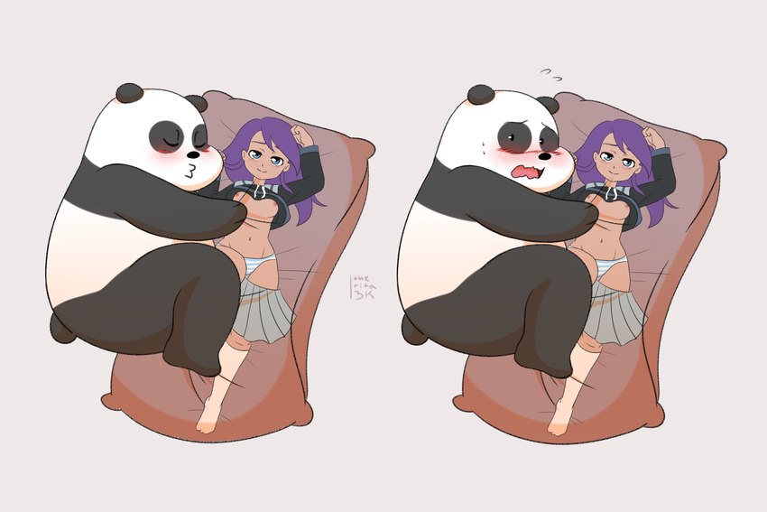 body_pillow breasts clothing female male panties pillow underwear threek cartoon_network we_bare_bears miki-chan panda_(we_bare_bears) bear giant_panda mammal 3:2 hi_res