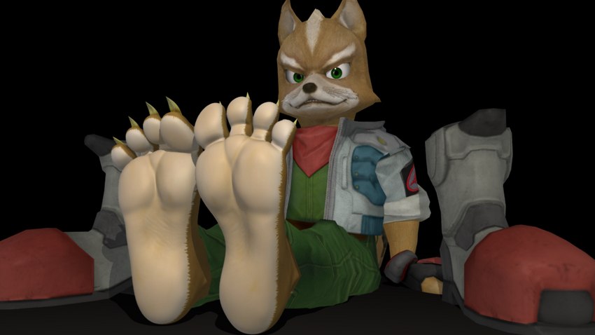 4_toes anthro barefoot boots brown_nose claws clothed clothing countershade_feet countershading feet foot_focus footwear fur green_eyes humanoid_feet looking_at_viewer male multicolored_body multicolored_fur plantigrade shoes simple_background sitting smile soles solo toe_claws toes two_tone_body two_tone_fur whiskers wuffeet nintendo star_fox fox_mccloud canid canine fox mammal 16:9 3d_(artwork) digital_media_(artwork) source_filmmaker_(artwork) widescreen